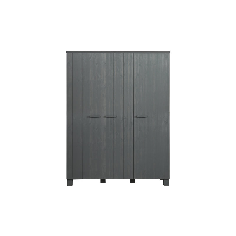 Dennis 3 Door Wardrobe, Dark grey