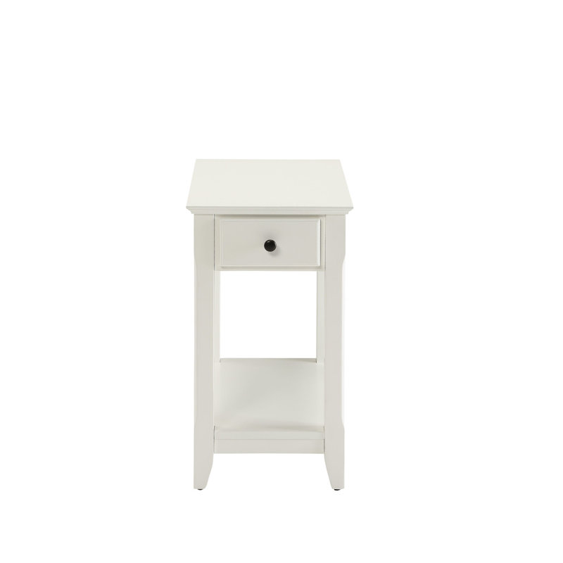 Versatile Table With Storage Shelf And Drawer In White Finish Rectangular Accent Options
