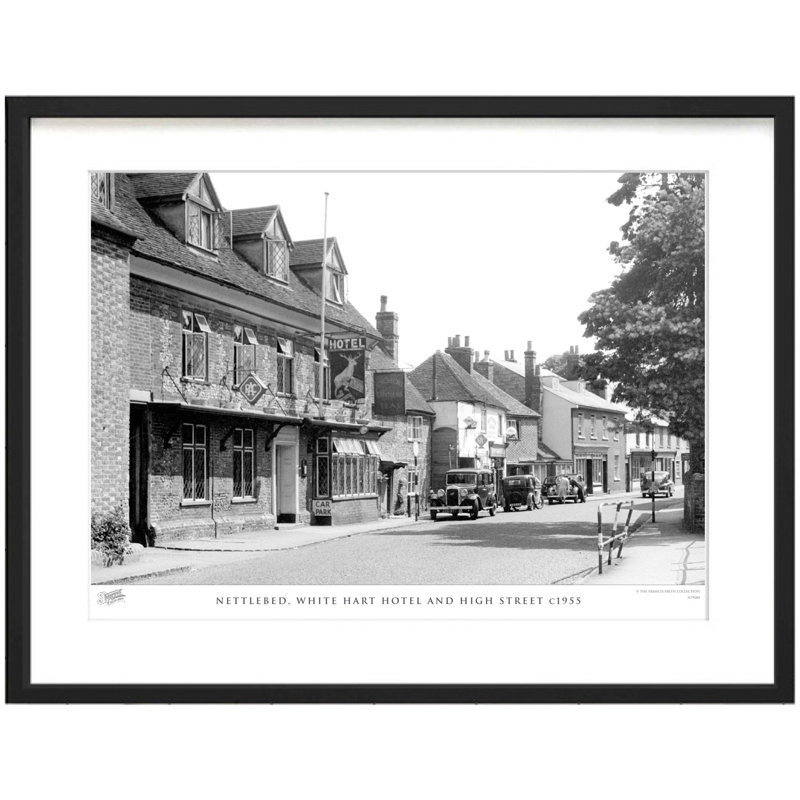 Nettlebed, White Hart Hotel And High Street C1955 by Francis Frith - Single Picture Frame Print, 40cm H x 50cm W x 2.3cm D