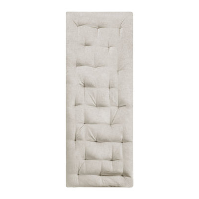 Poly Chenille Lounge Floor Pillow Cushion Ivory 27" X 74"
