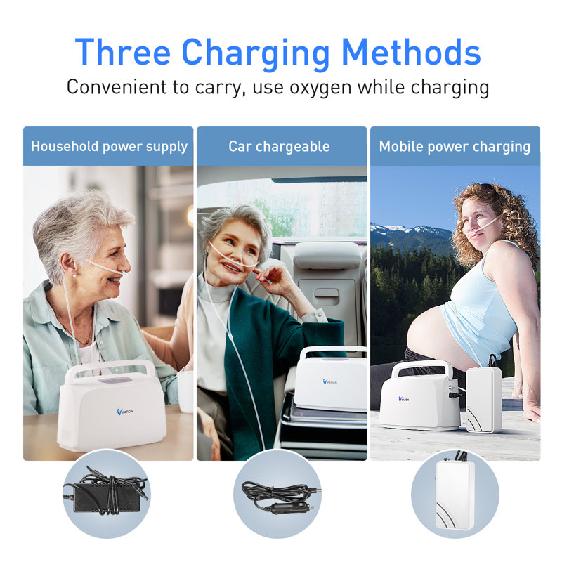 Machine à oxygène portable légère 3L / min à usage domestique, 33% avec sac Facile à transporter