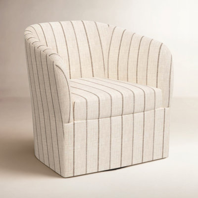 Lesia Upholstered Swivel Barrel Chair