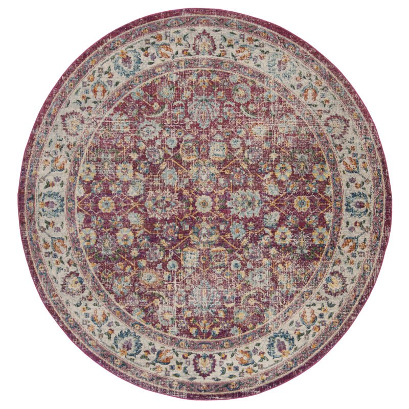 Gonzalez Oriental Area Rug, Round 201 cm