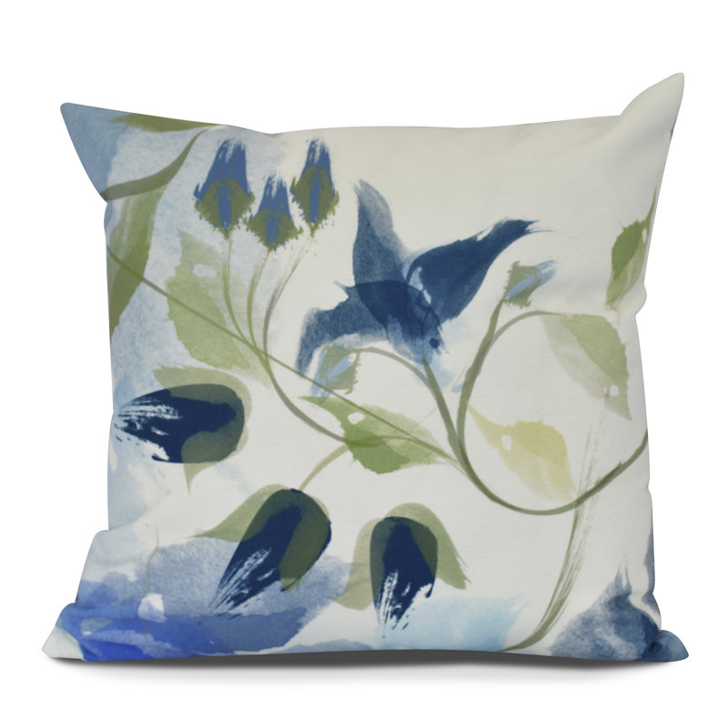 Housse de coussin d'extérieur carré Goals, Gourds, and Gatherings, H 16 po x l 16 po, Bleu