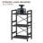3 Tier Bookshelf, 3 Tier Industrial Bookcase, Metal Small Bookcase, Rustic Etagere Book Shelf Storage Organizer for Living Room, Bedroom, and Home Office(Rustic Brown)-129846671