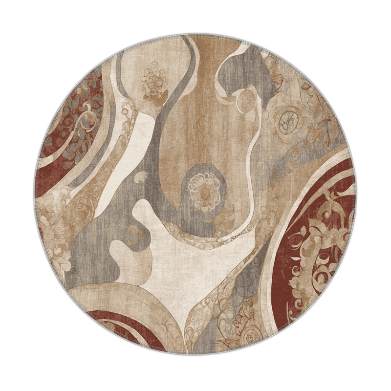 Crystalline Sands Indoor And Outdoor Area Rug, Round 5'