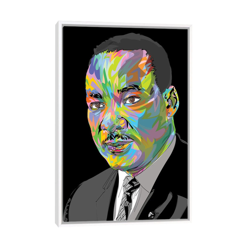"MLK 2020" par Technodrome1 - impression d'art graphique, Aucun mat, Toile blanche encadrée, H 60 po x l 40po x P 1,5 po