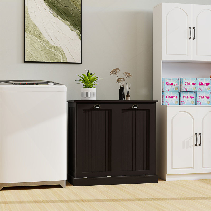 Armoire de trieur de linge inclinable à deux compartiments