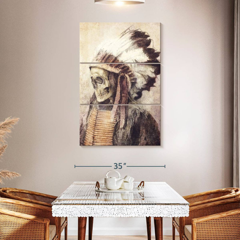Lelar Chief Skull, 50" H x 32" W
