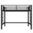 Twin Size Size Metal Loft Bed with Ladder & Guardrails, Black, Space-Saving & Durable-193405425