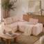 Canapé polyvalent en velours rose tortue: siège convertible à deux places avec méridienne gauche (chaise longue inclinable moelleuse pour les loisirs confortables), avec sièges en face à face, permutable entre la forme en L et la droite-1876194505