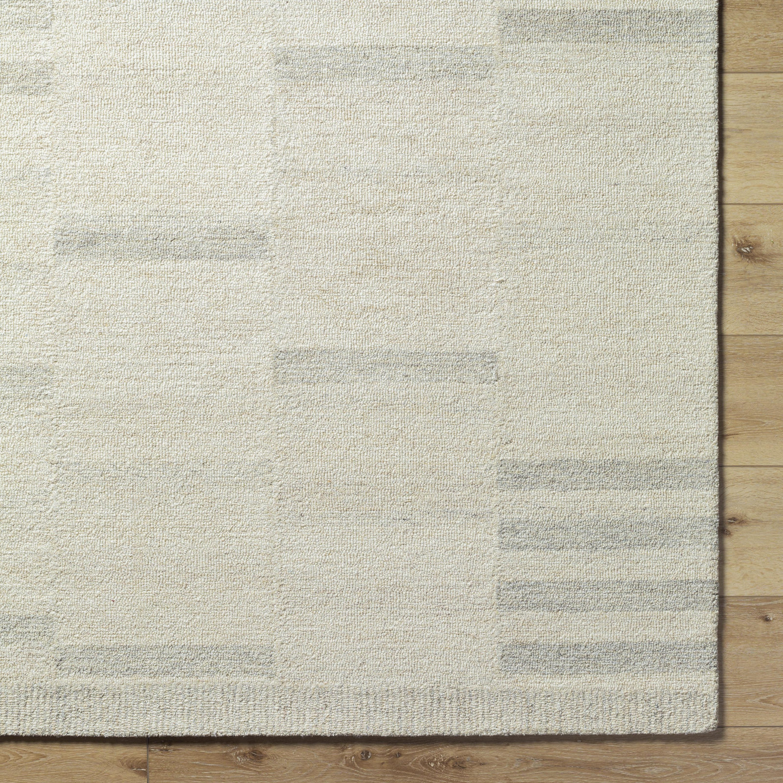 Adarian Handmade Wool Taupe Rug, Rectangle 2' x 3'