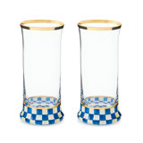 Royal Check Highball Glass, Set Of 2