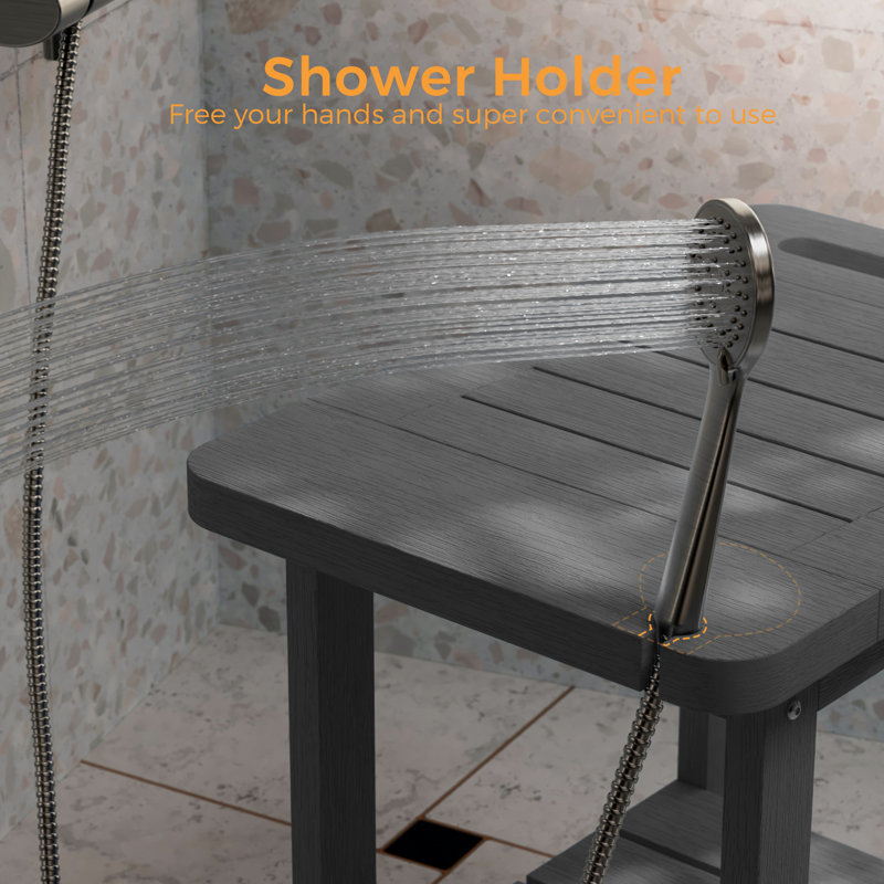 Patio HIPS Shower Benches , Gray