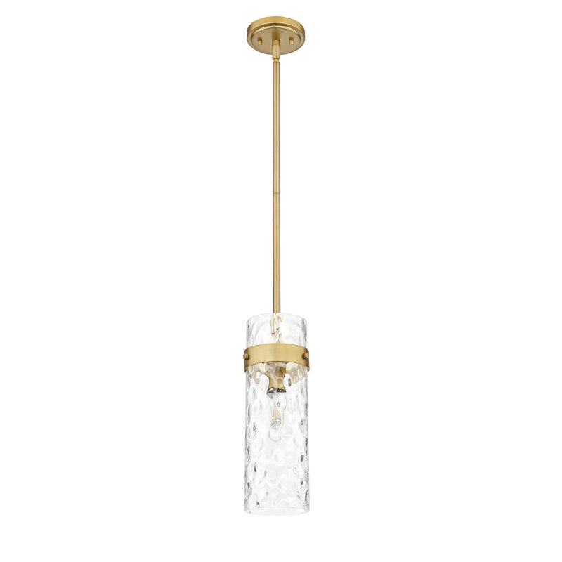 Luminaire suspendu 1 lumière 5,75 pouces Cheryll, Laiton