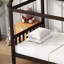 Lit simple avec tête et pied de lit, lit simple en bois d'hévéa avec cadre de maison-1507323850