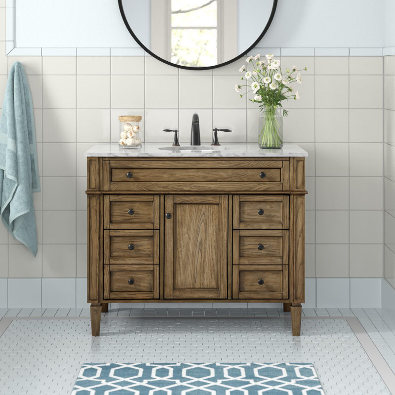 Ensemble de meuble-lavabo simple 42 po Rivers, Bois flotté