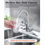 Robinet de cuisine de bar en acier inoxydable à poignée simple avec bec pivotant et plaque de pont-105268415