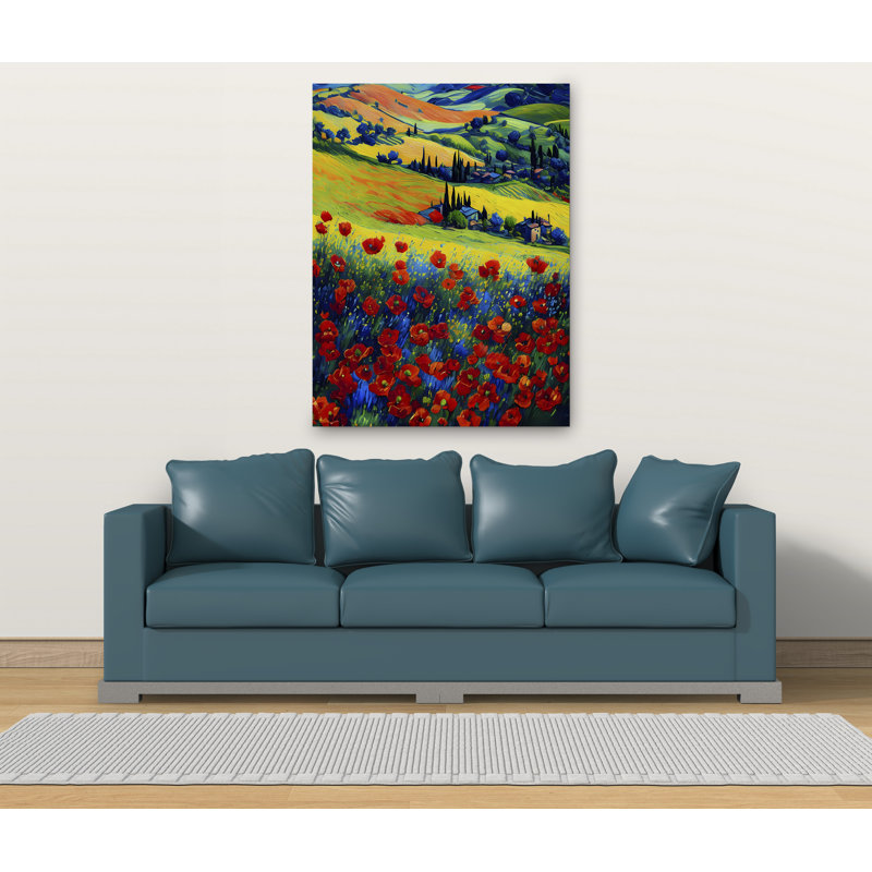 Tuscan Poppies, 32" H x 24" W