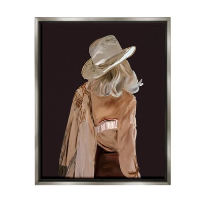 " Abstract Southwestern Cowgirl Floater Frame " Print