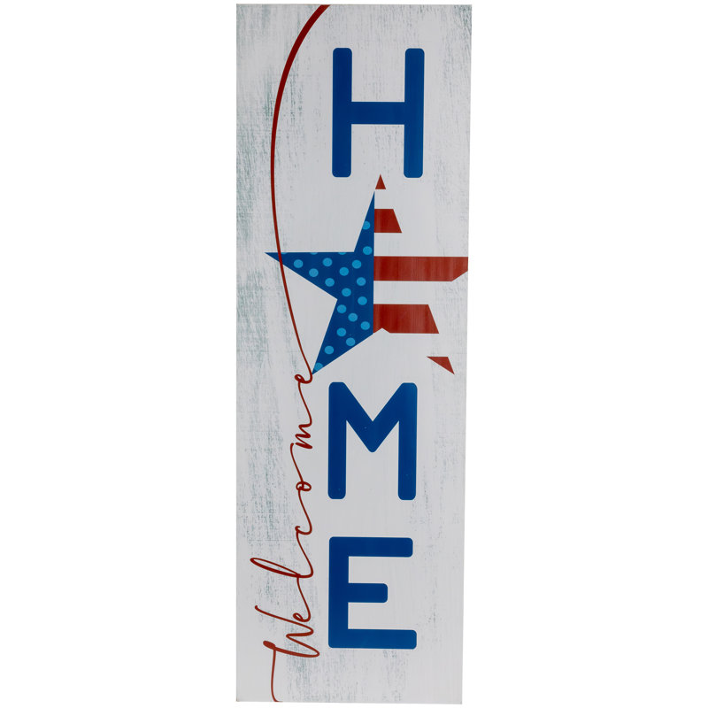 Enseigne murale 35,75 "Welcome Home Americana