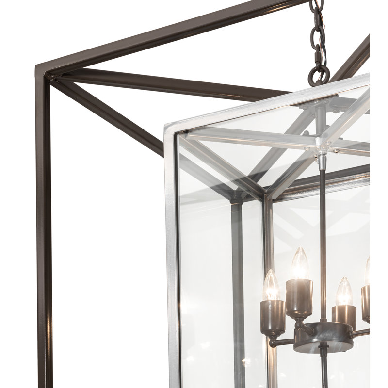 Lustre carré / rectangulaire à 8 lumières