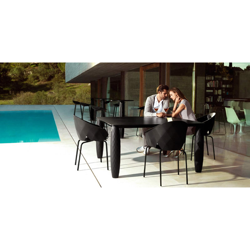 Vases Stacking Patio Dining Chair, White