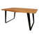 Ziyue Modern Natural Finish Dining Table on Solid Wood with Iron Base