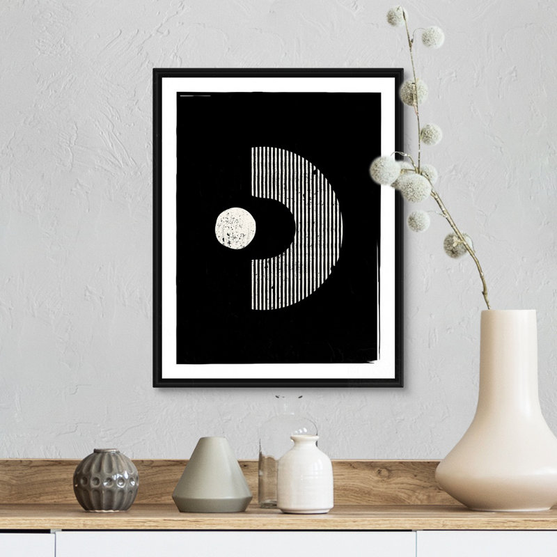 RetroGeo - Consume - reproduction sur toile, H 16 po x l 13 po x P 1,75 po, Cadre flottant noir