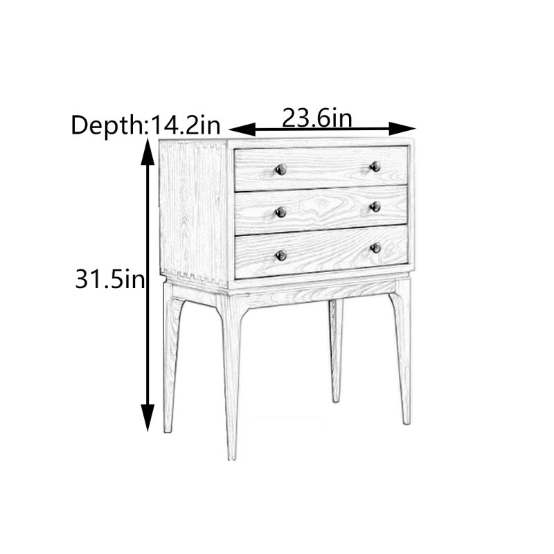 Three-Drawer Console Cabinet