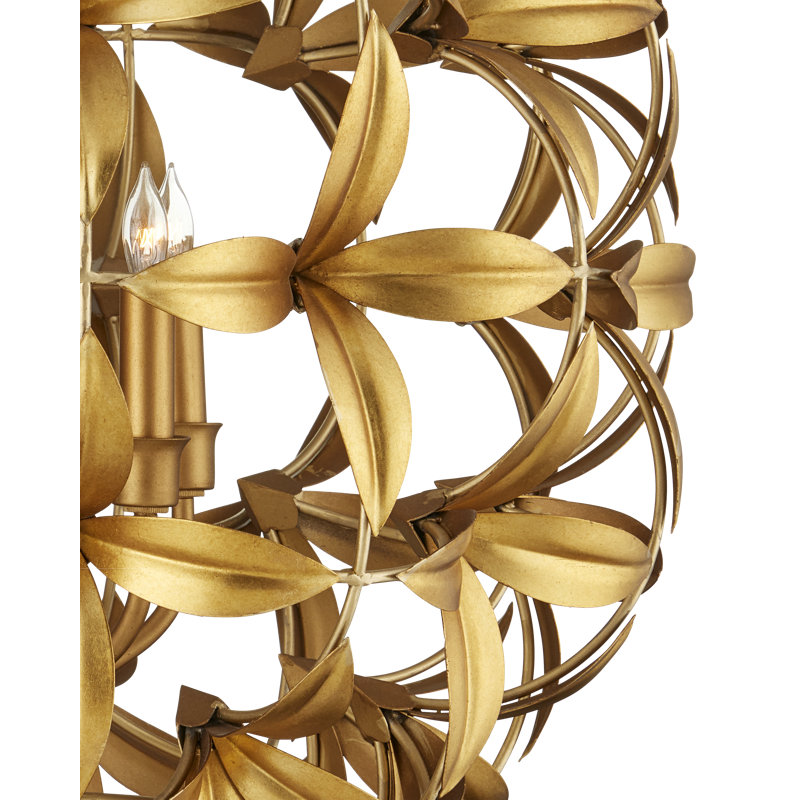 Helenium 6 - Light Wrought Iron Chandelier