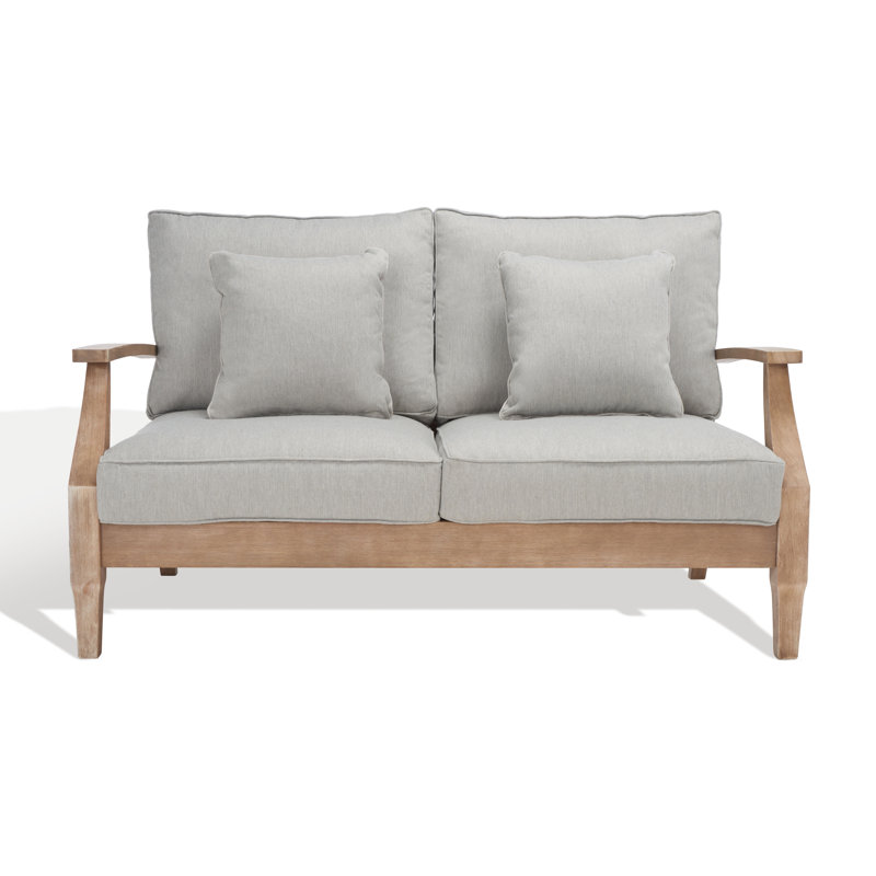 Samya Loveseat with Cushions, Natural/Gray