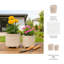 Jardinière décorative en céramique pour l'extérieur et l'intérieur - Pot de fleurs élégant pour le salon ou le patio - Ensemble de 2, 9 po, 8 po