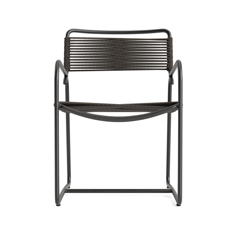 Walter Lamb Outdoor Armchair, Textured Pewter/Coal