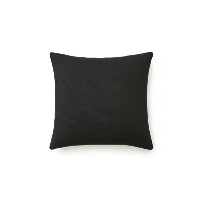 Black Drift Weave Indoor Outdoor Pillow Cover 24x24
