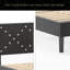 Lit plateforme en tissu d'ameublement