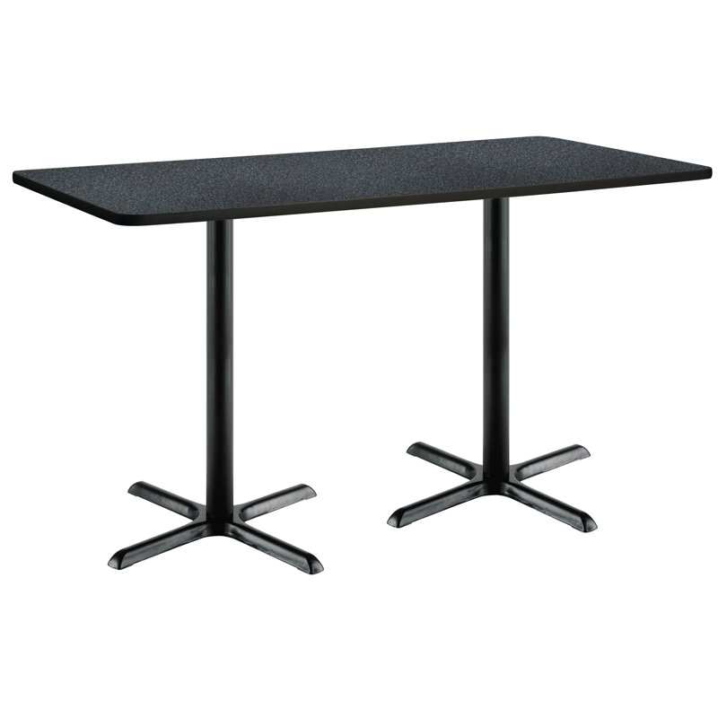 72" L Breakroom Table and Chair Set, Grey Nebula, 42" H x 30" W x 72" L