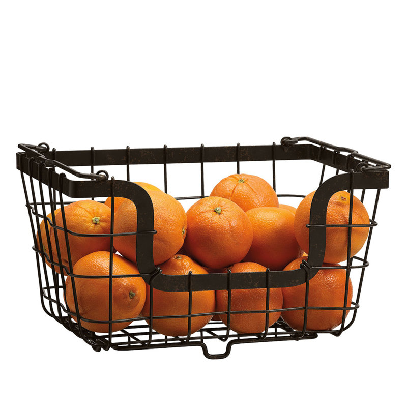 Panier en métal empilable / emboîtable Gourmet Basics par Mikasa, noir antique