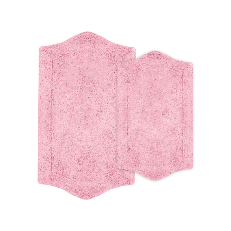 Ensemble de 2 tapis de bain Morissette (17 po x 24 po, 21 po x 34 po), Rose