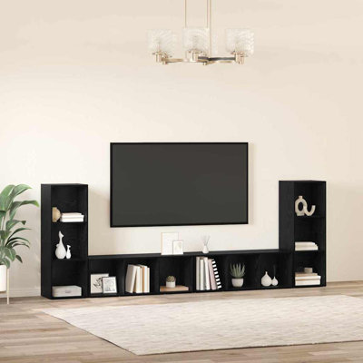 TV Cabinet 4 Pcs 37 X 35 X 107.5 Cm Engineered Wood
