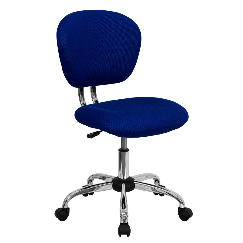 Chaise de bureau Beverly, Maille bleu