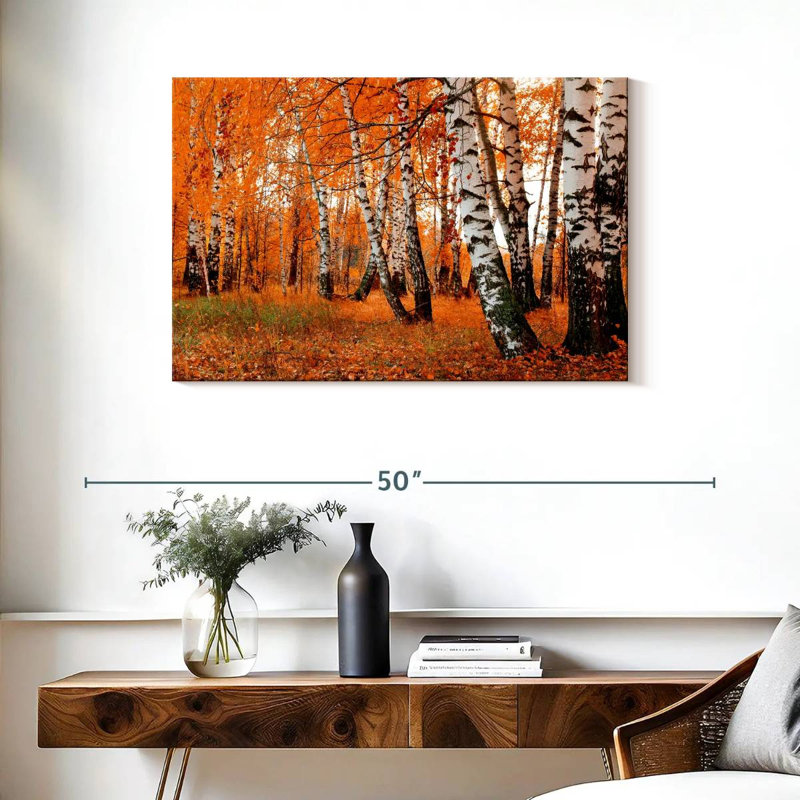 Forêt de bouleaux Harnek Autumn, H 24 po x l 36 po