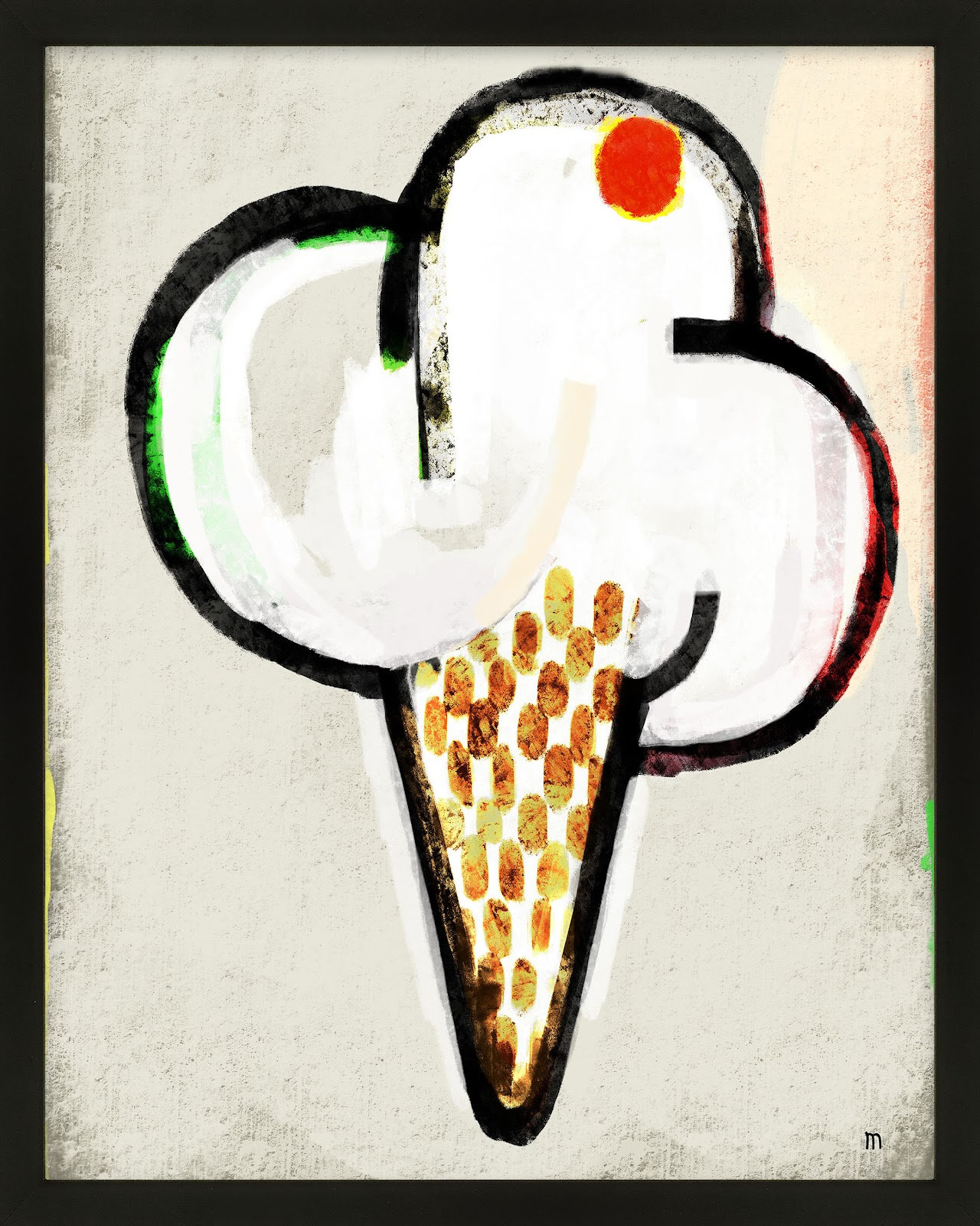 Threat by StudioM, Black Framed Paper, 50" H x 40" W x 1.25" D