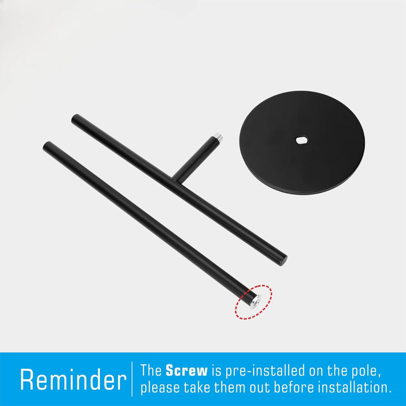 Porte-serviettes de salle de bain autoportant, support à serviettes en forme de T pour comptoir, barre à serviettes noir mat pour meuble-lavabo de cuisine, installation sans perceuse, conception antirouille et imperméable
