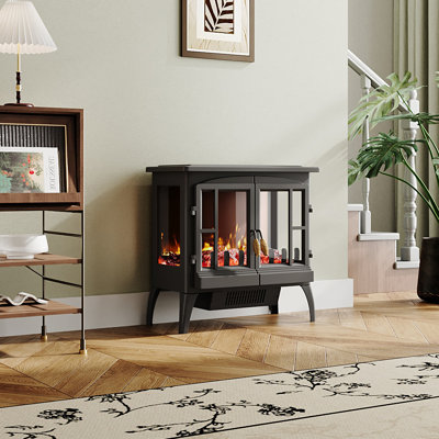 Marlow Home Co. 60 cm W Black Electric Fireplace with 5120 BTU