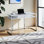Winda 1-Drawer White Finish Computer Desk with Chrome Metal Legs, 30.89" H X 47.05" W X 23.63" D