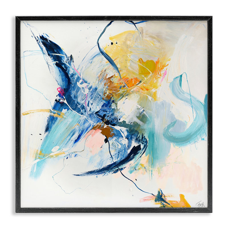 «Confident Abstraction», estampe numérique conçue par Design Fabrikken, Giclée encadrée noir minuit, H 12 po x l 12 po