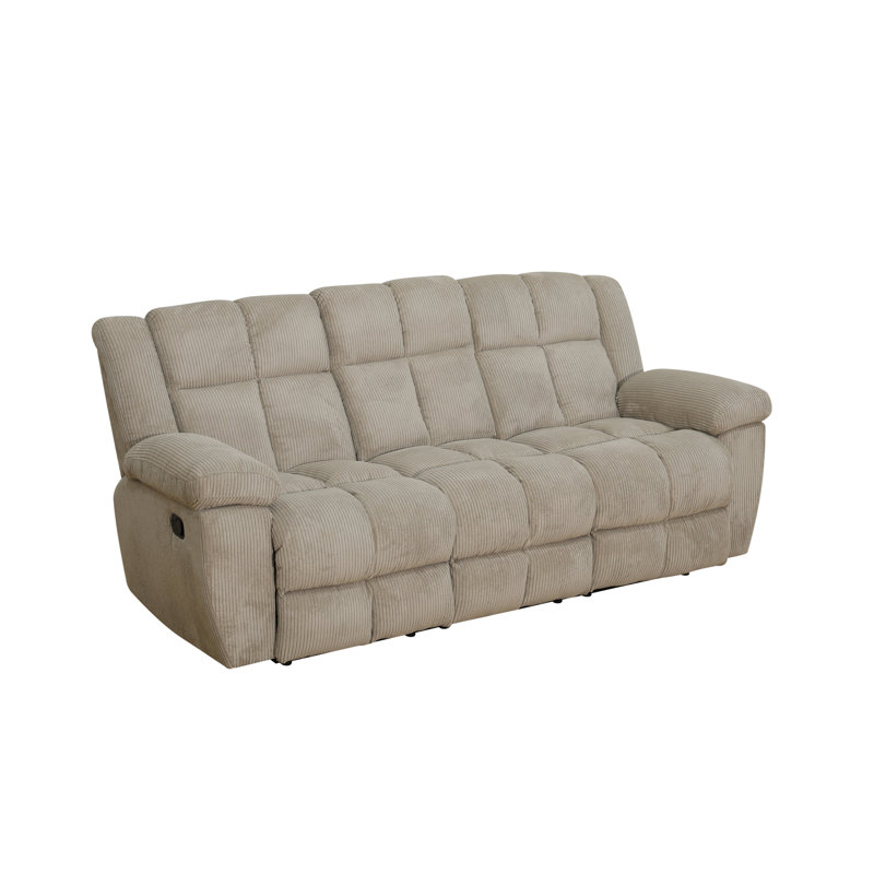 Canapé inclinable en velours côtelé beige