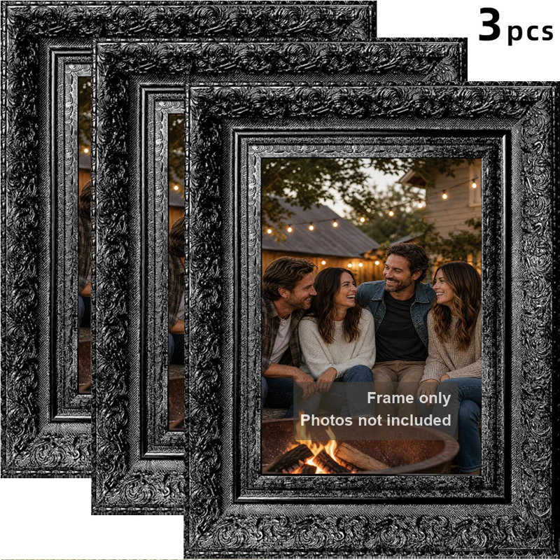 Cadre photo 3 pièces 5 "x 7" noir pour cadre de mariage, Black, 3, 5" W x 7" H