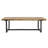 Marlon Natural Brown Mango Wood Coffee Table, 48" Rectangular Table with Black Aluminum Frame